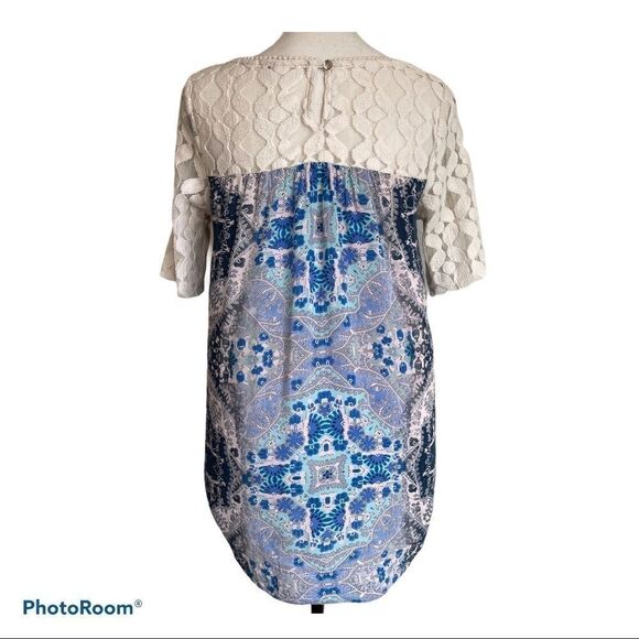 Akemi + Kin Lace Top and Blue Print Blouse - Small - Picture 8 of 8
